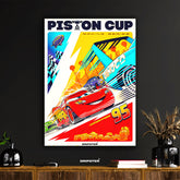 Piston Cup Racing Series Lightning McQueen Poster